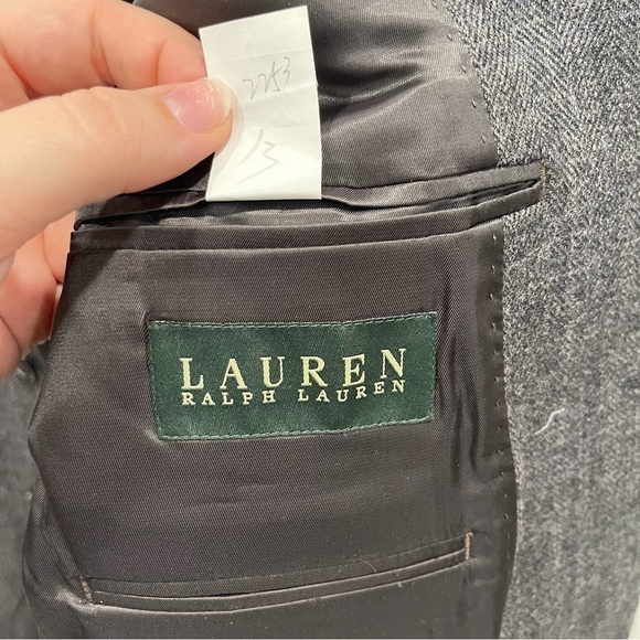 Ralph Lauren Gray Wool Two Button Blazer Jacket Size 40 Short - Picture 7 of 8
